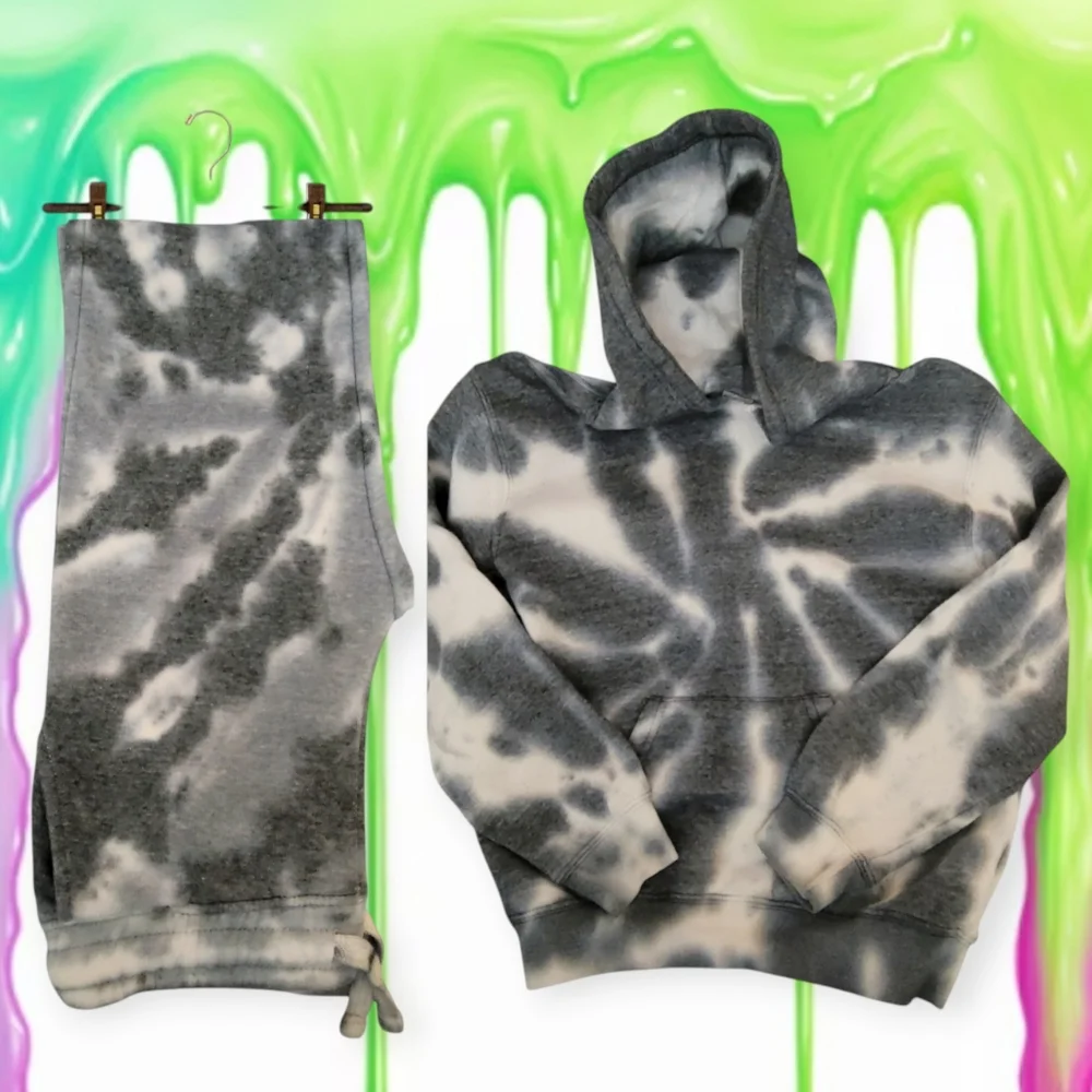Tie Dye Design Hoodie and Sweatpants Set